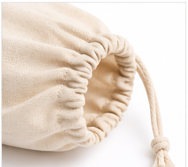 100% Cotton Muslin Storage Bags – Single Drawstring